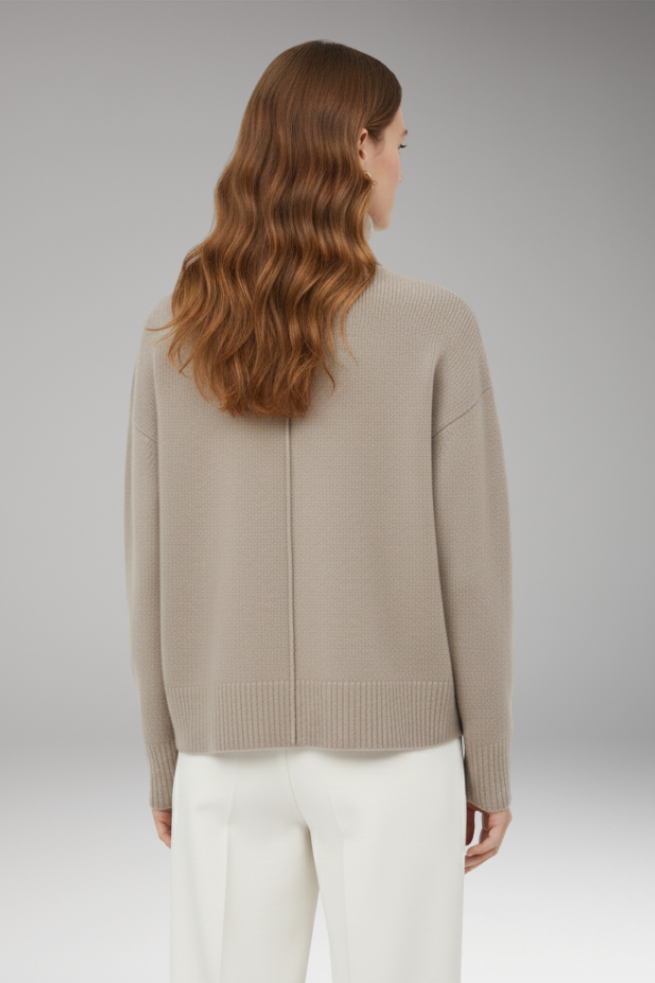 Women's Oversized High Neck Sweater Ribbed