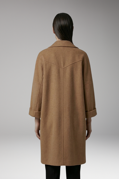 Women's Trench Coat Oversized Lapel Collar Beige