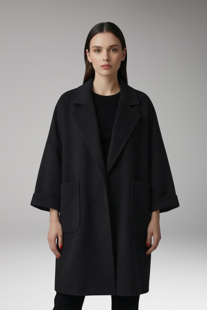 Women's Trench Coat Oversized Lapel Collar Beige