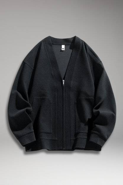 Men's Zip Cardigan Oversized Deep Pockets - Vonnera