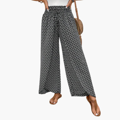 Women's Palazzo Pants Elastic Waist Printed