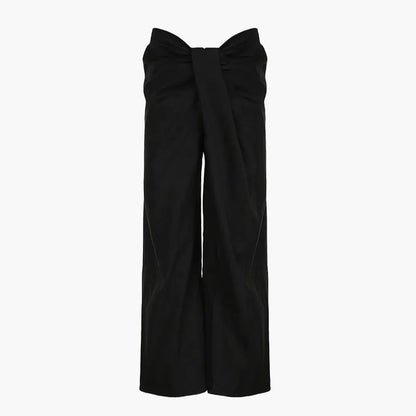 Women's High Waist Palazzo Pants Front Pleat Design