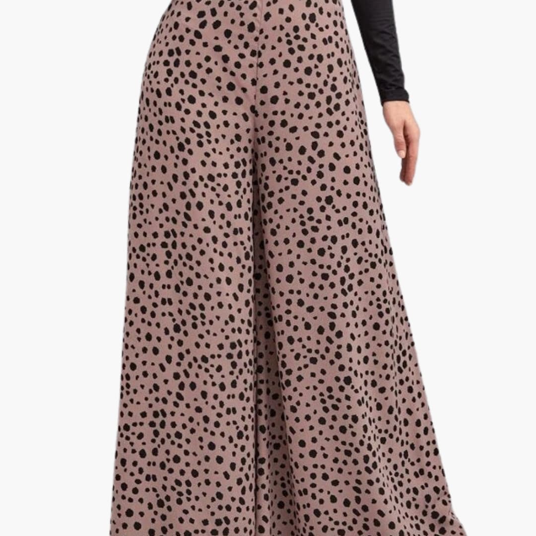 Women's High Waist Palazzo Pants Polka Dot - Vonnera