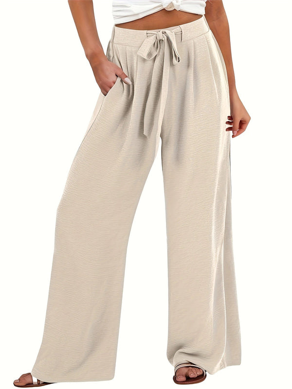 Women's Wide Leg Palazzo Pants Tie Waist