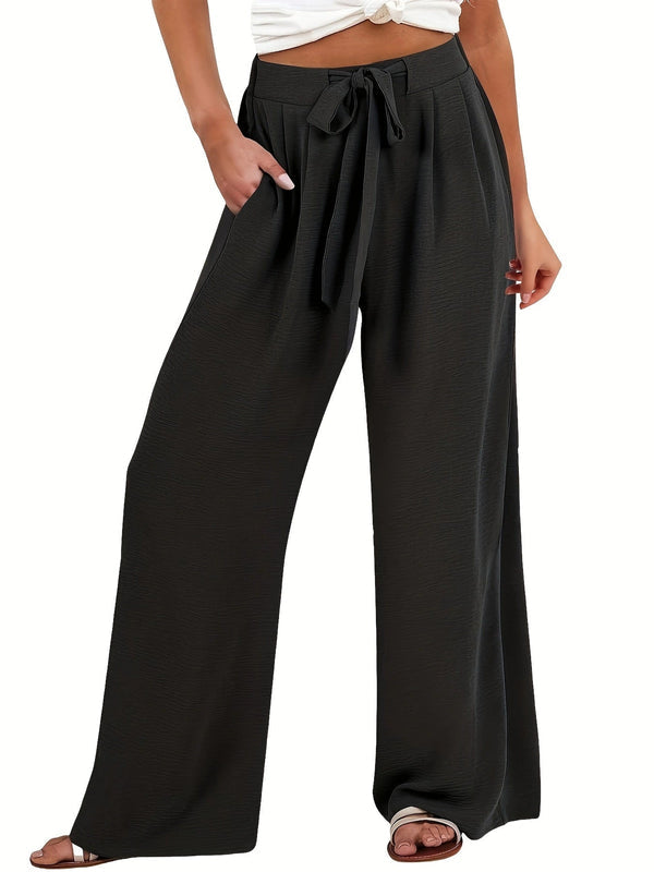 Women's Wide Leg Palazzo Pants Tie Waist