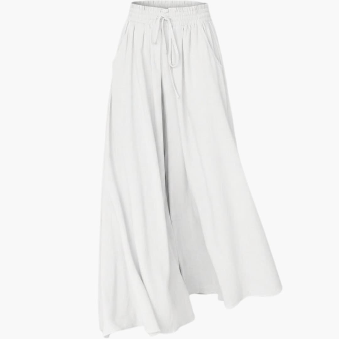 Women's Palazzo Pants Elastic Waist Black
