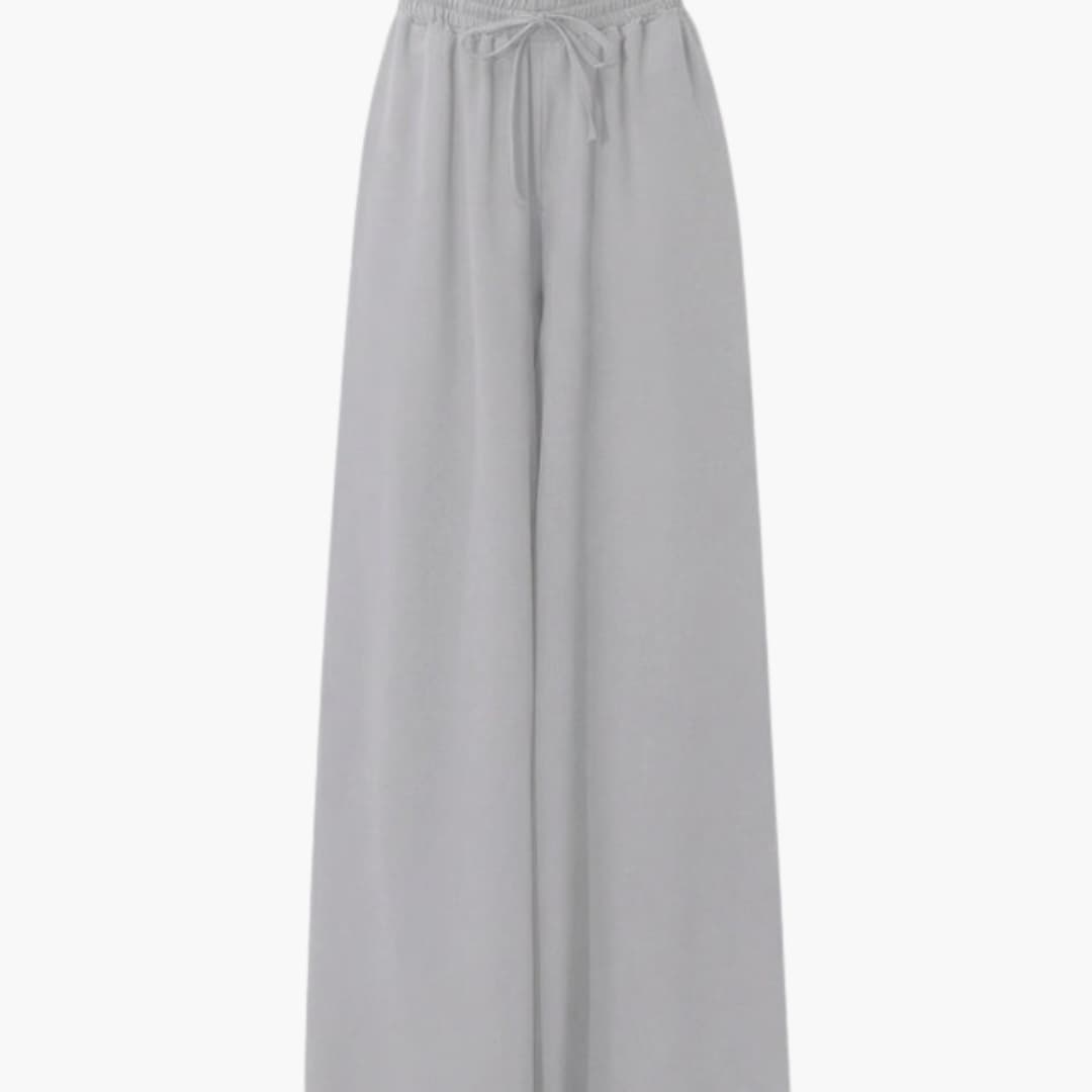 Women's Palazzo Pants Elastic Waist Black