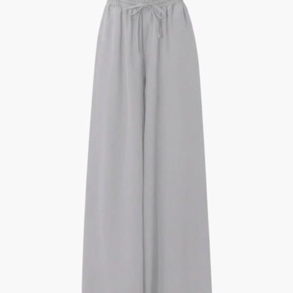 Women's Palazzo Pants Elastic Waist Black