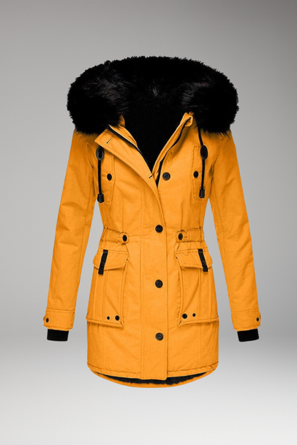 Women's Hooded Parka Jacket Button Front - Vonnera