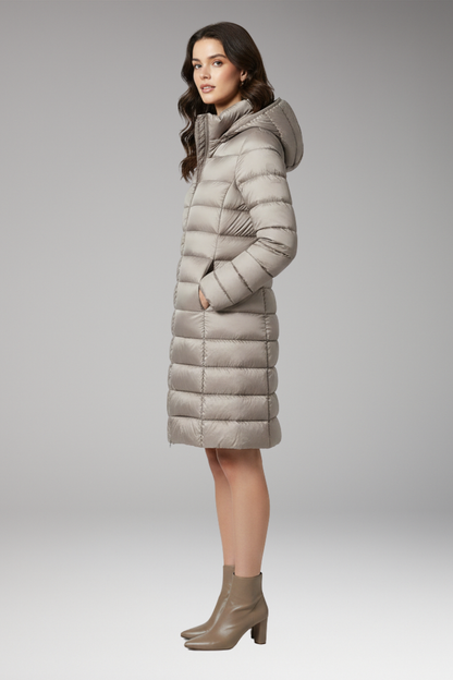Women's Hooded Parka Waterproof Front Zip Jacket