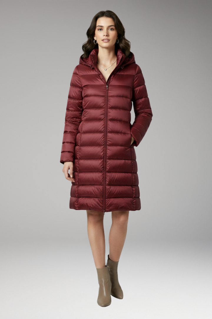 Women's Hooded Parka Waterproof Front Zip Jacket