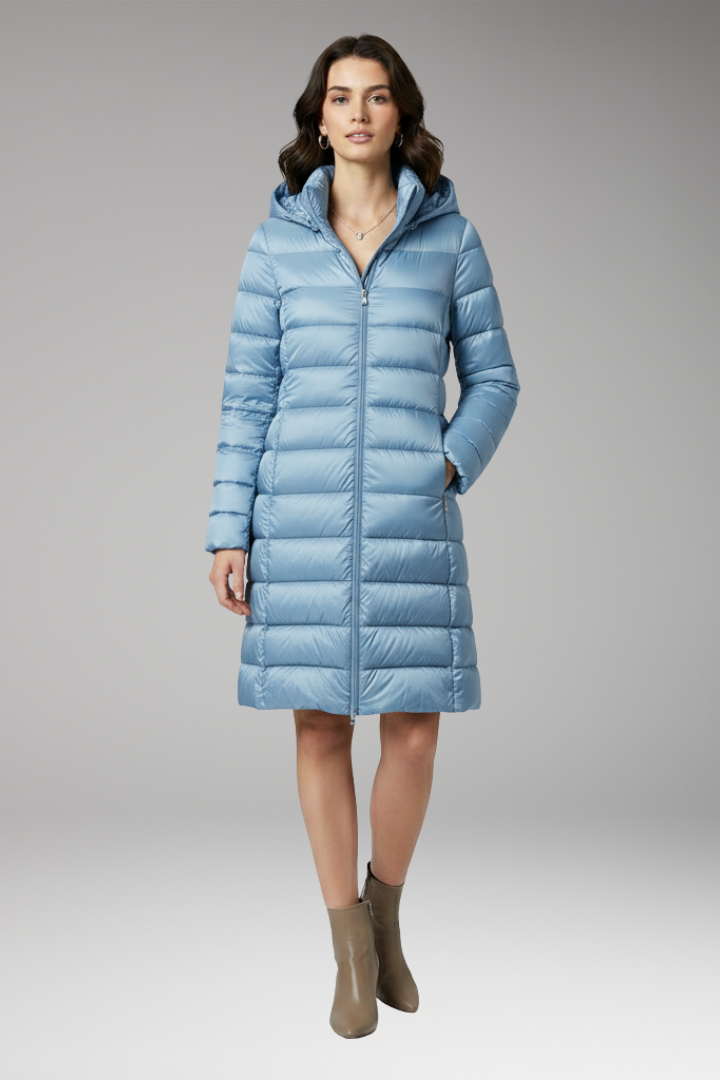 Women's Hooded Parka Waterproof Front Zip Jacket