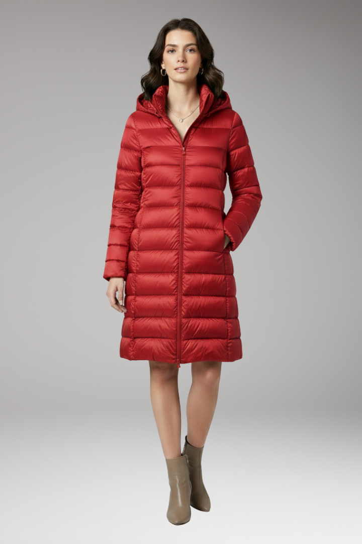 Women's Hooded Parka Waterproof Front Zip Jacket