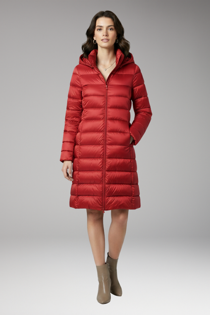 Women's Hooded Parka Waterproof Front Zip Jacket