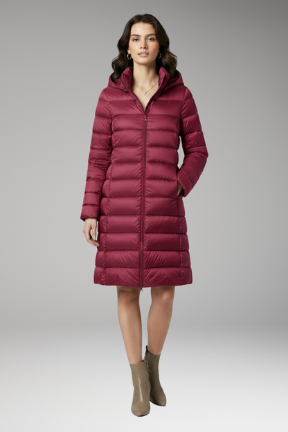 Women's Hooded Parka Waterproof Front Zip Jacket