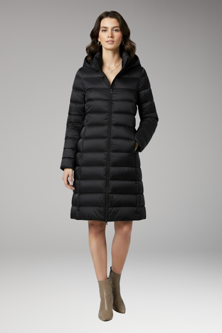 Women's Hooded Parka Waterproof Front Zip Jacket