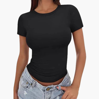 Women's Round Neck T-Shirt Regular Fit Cotton - Vonnera