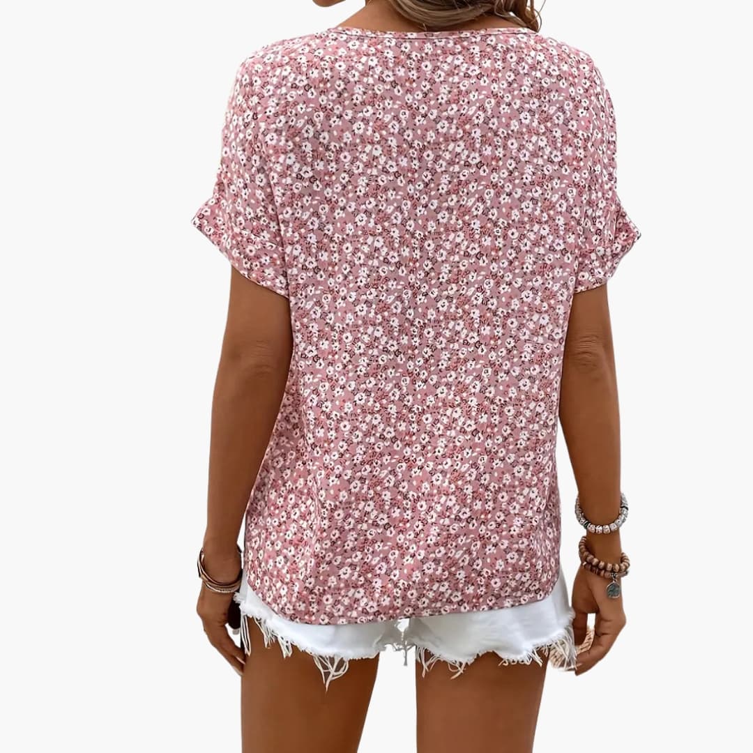 Women's Long Sleeve Blouse Loose Fit Printed Shirt