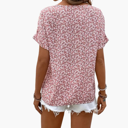 Women's Long Sleeve Blouse Loose Fit Printed Shirt