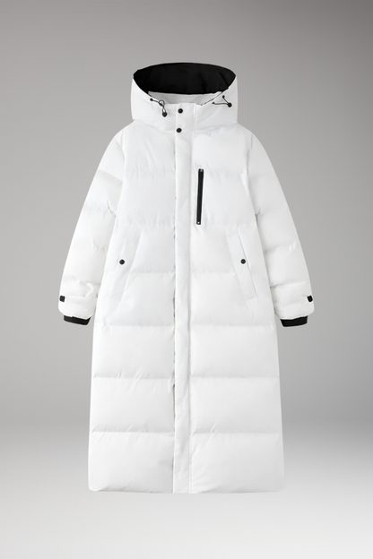 Women's Long Quilted Puffer Coat With Hood - Vonnera
