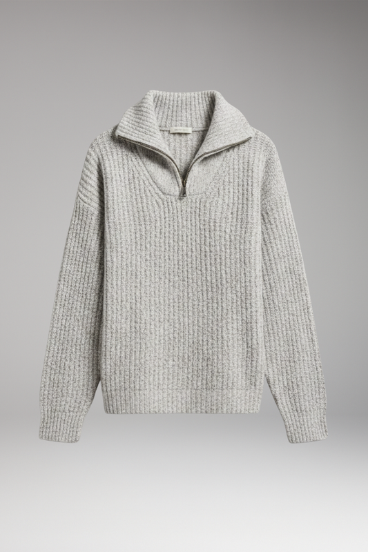 Women's V-Neck Half-Zip Pullover Sweater - Vonnera