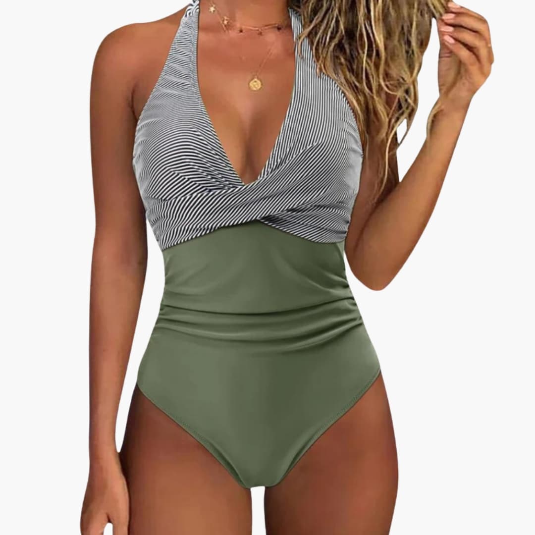 Women's Push-Up One-Piece Swimsuit Adjustable Strap - Vonnera