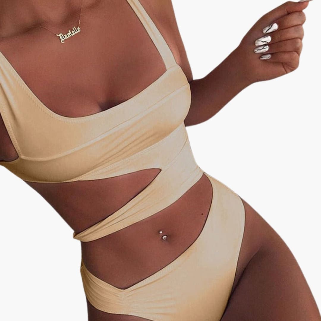 Women's Push Up Swimsuit Padded Cups Adjustable Straps