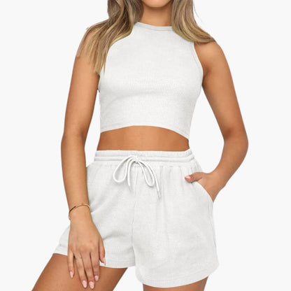 Women's Two-Piece Racerback And Shorts Set