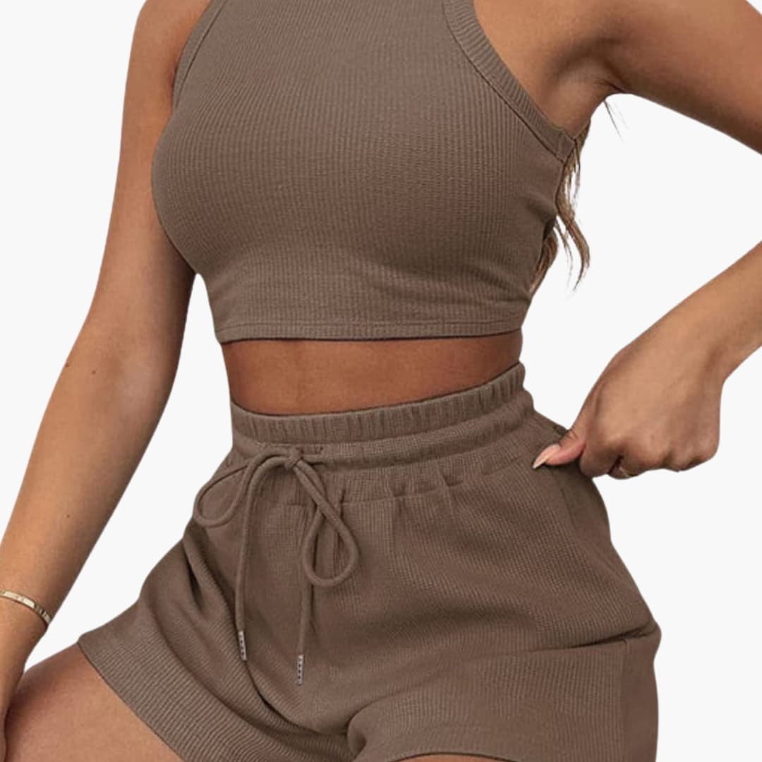 Women's Two-Piece Racerback And Shorts Set