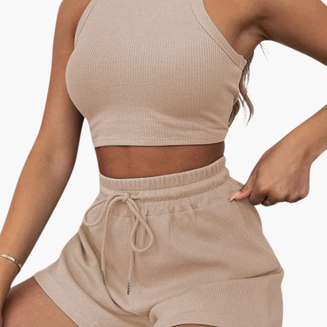 Women's Two-Piece Racerback And Shorts Set