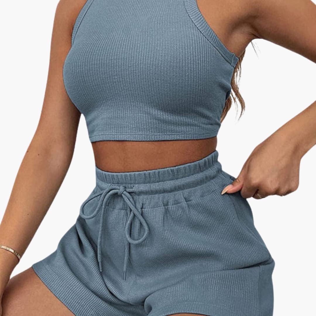 Women's Two-Piece Racerback And Shorts Set
