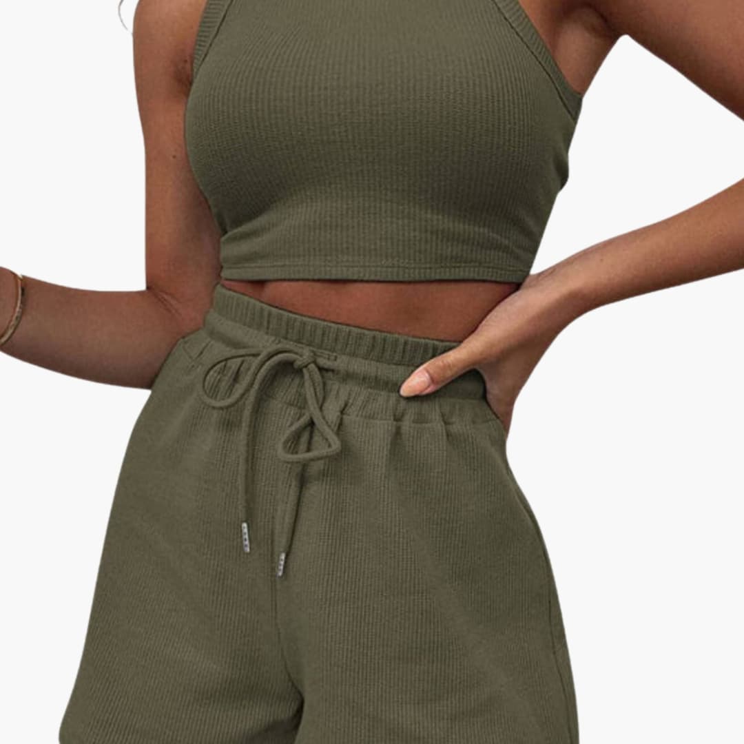 Women's Two-Piece Racerback And Shorts Set