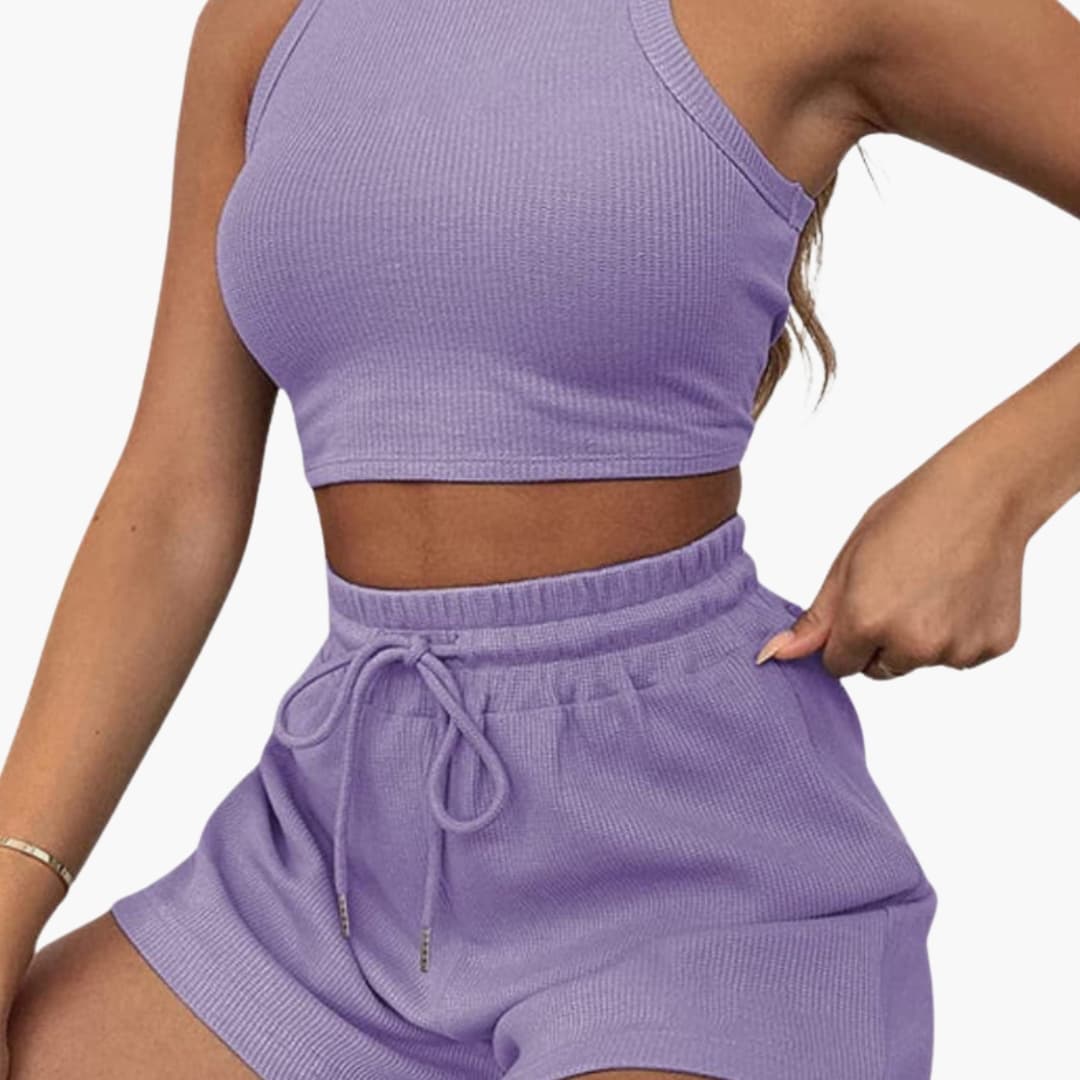 Women's Two-Piece Racerback And Shorts Set