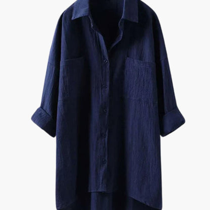 Women's Long Sleeve Blouse Relaxed Fit Blend Fabric - Vonnera
