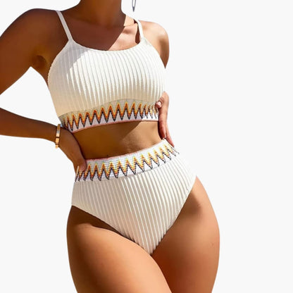 Women's High-Waisted Bikini Set Padded Crop - Vonnera