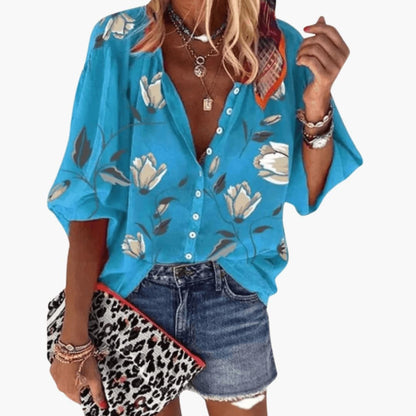 Women's Short Sleeve Blouse Woven