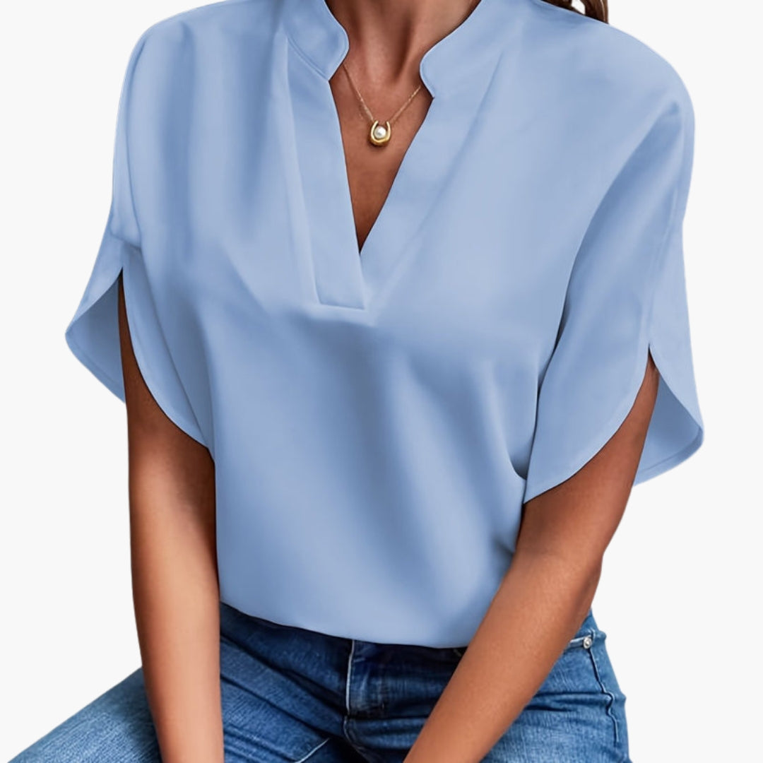 Women's Long Sleeve Round Neck Blouse