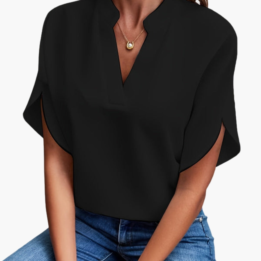 Women's Long Sleeve Round Neck Blouse