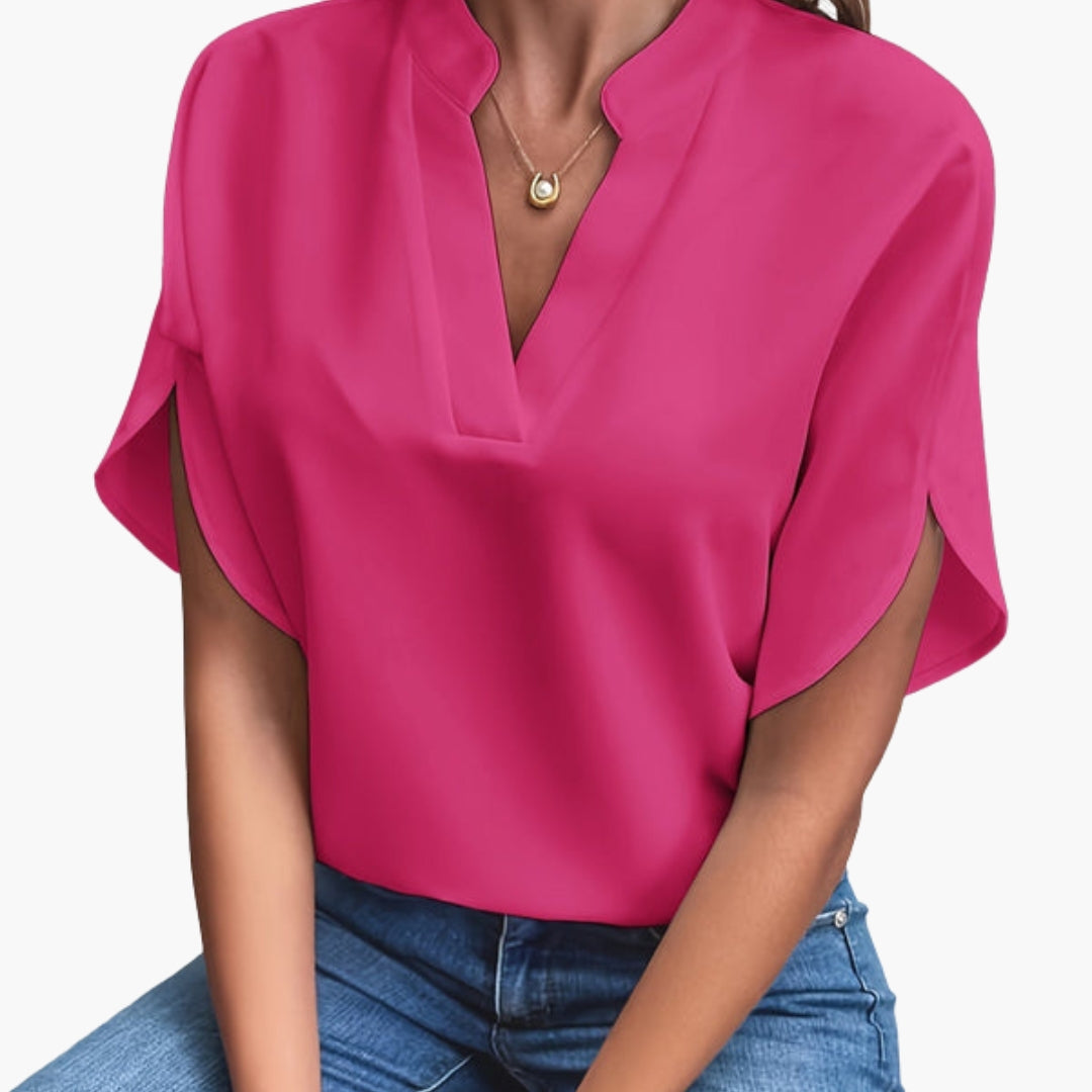 Women's Long Sleeve Round Neck Blouse
