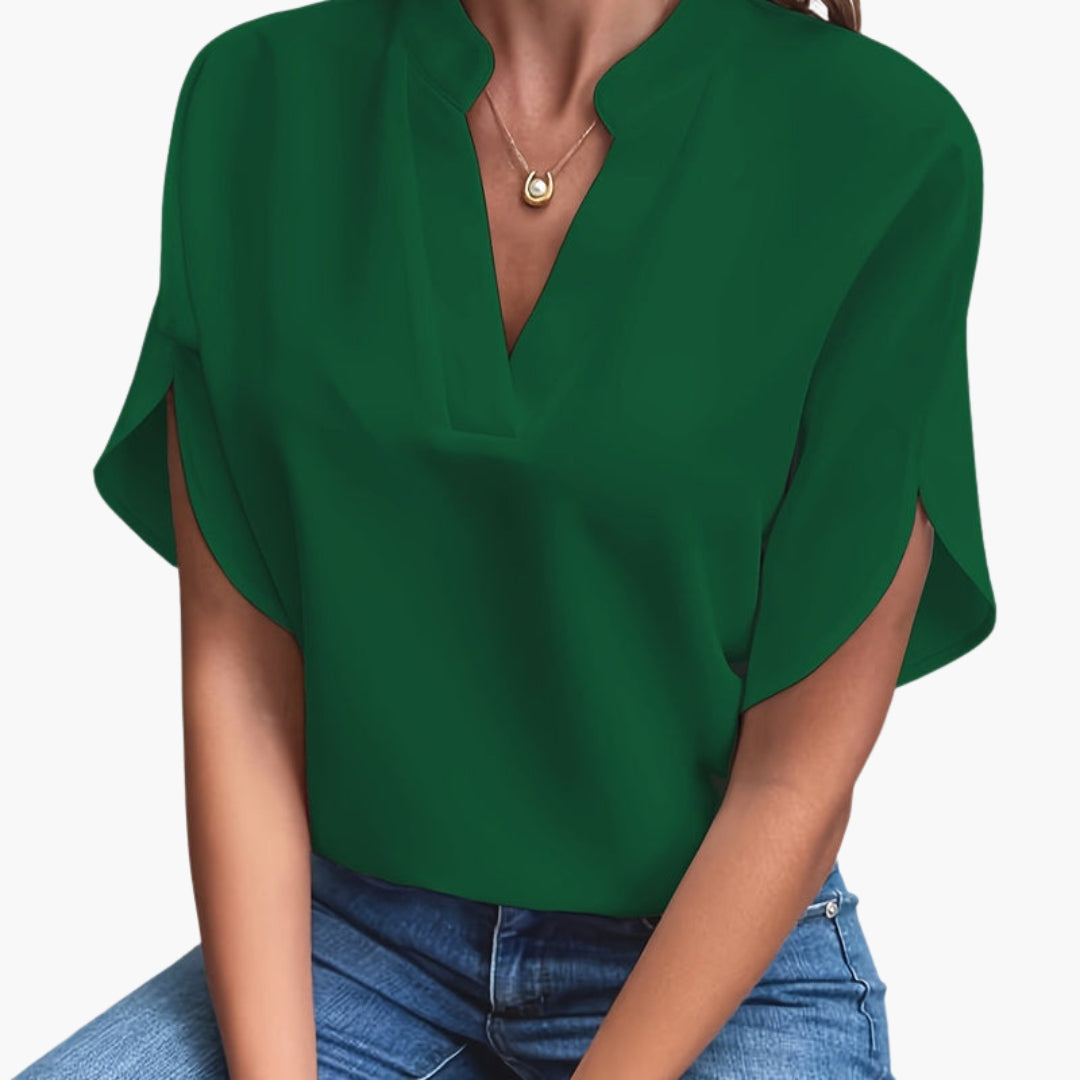 Women's Long Sleeve Round Neck Blouse