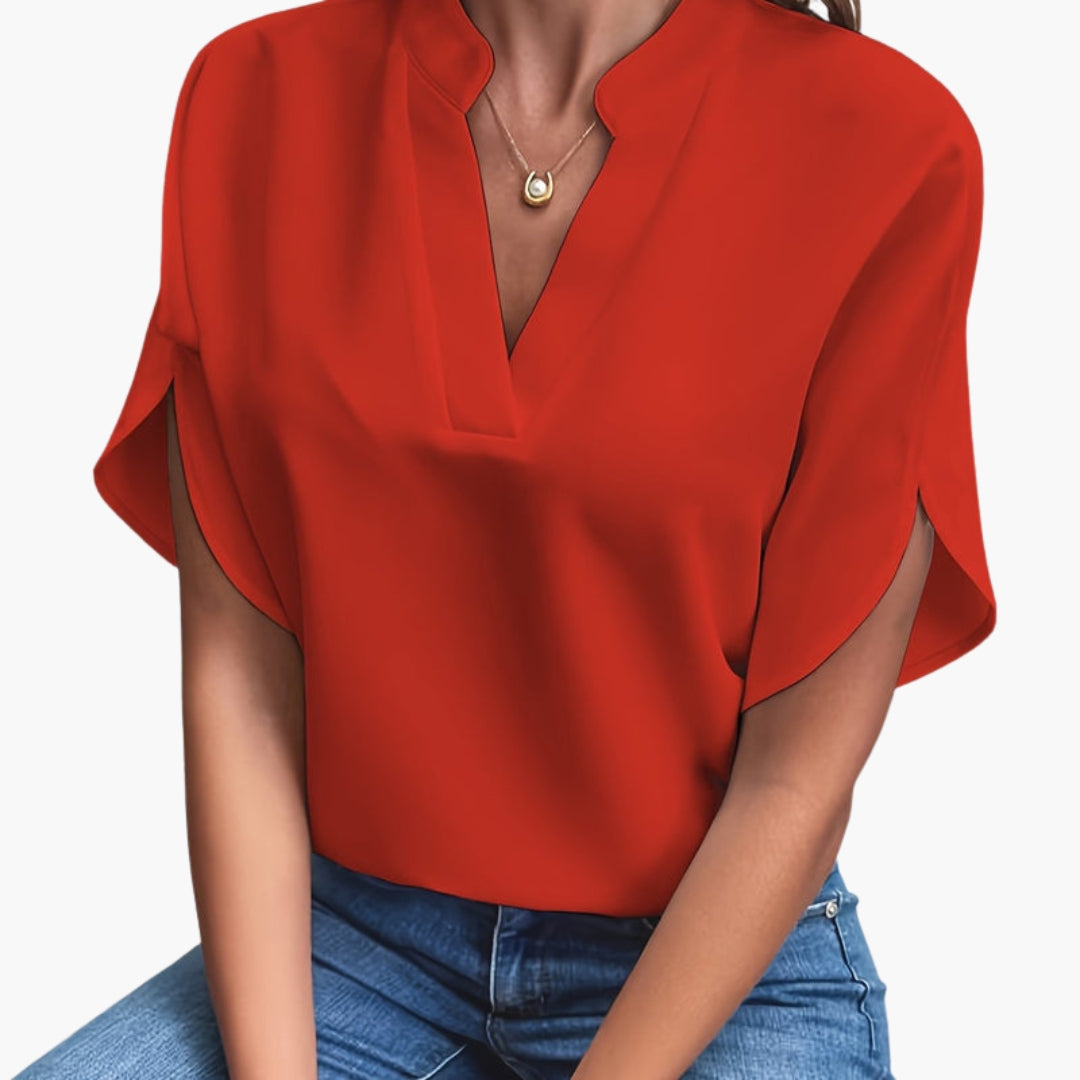 Women's Long Sleeve Round Neck Blouse