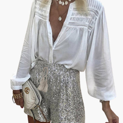 Women's Sequin Shorts Elastic Waist Drawstring