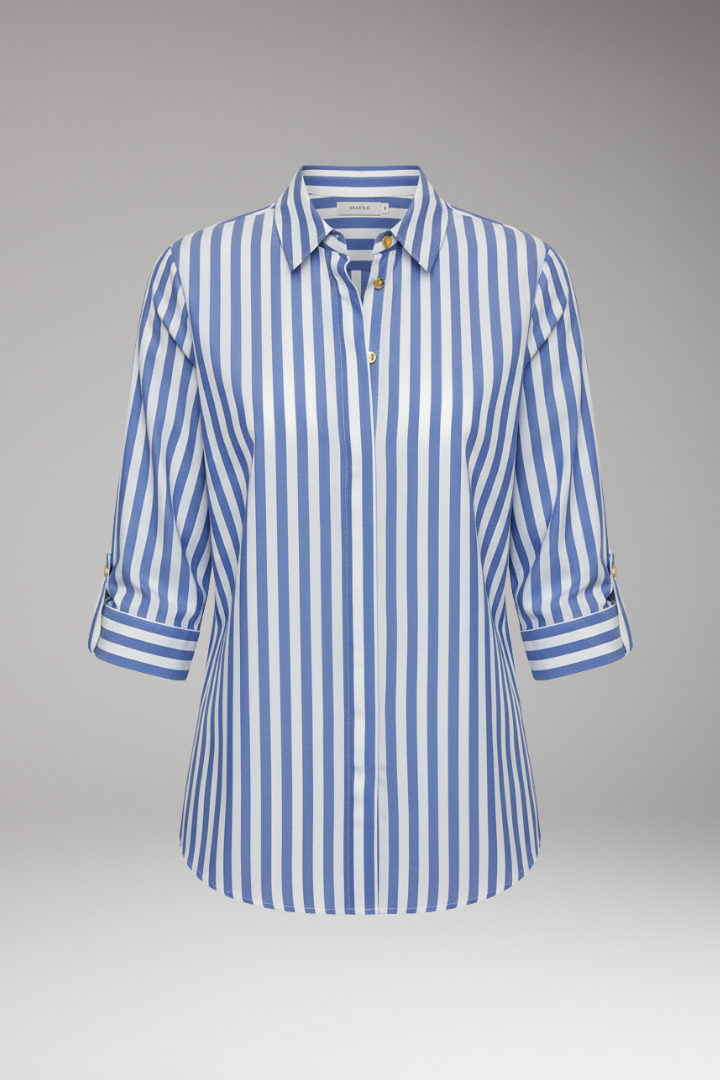 Women's Striped Button Down Shirt - Vonnera