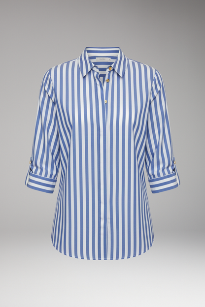 Women's Striped Button Down Shirt - Vonnera