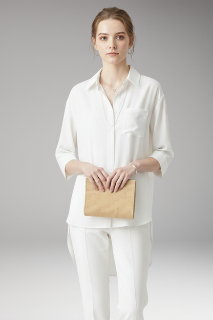 Women's Casual Button Front Shirt With Pocket