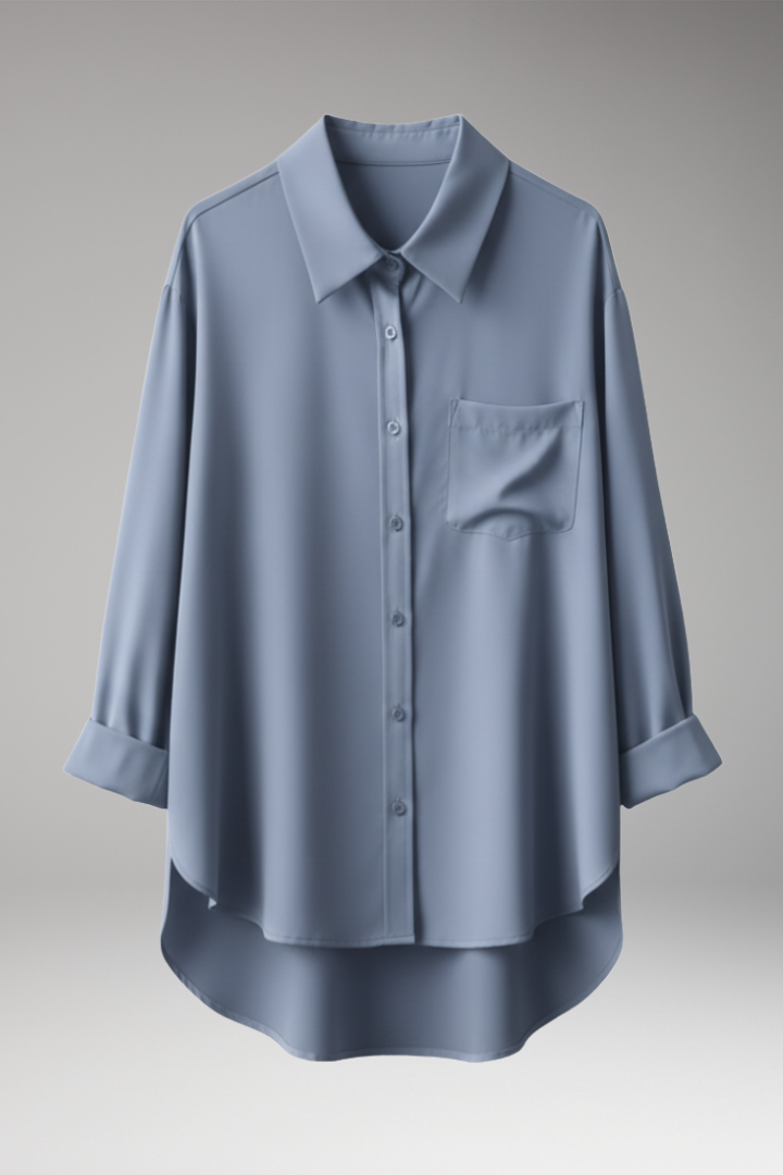Women's Casual Button Front Shirt With Pocket - Vonnera