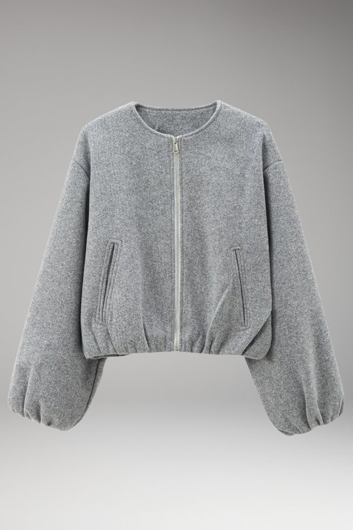Women's Bomber Jacket Zip Front Long Sleeve - Vonnera