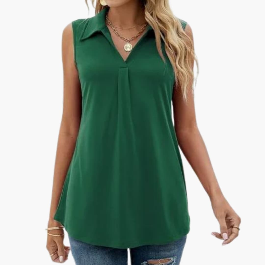 Women's V-Neck Blouse Sleeveless