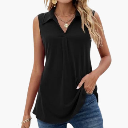Women's V-Neck Blouse Sleeveless