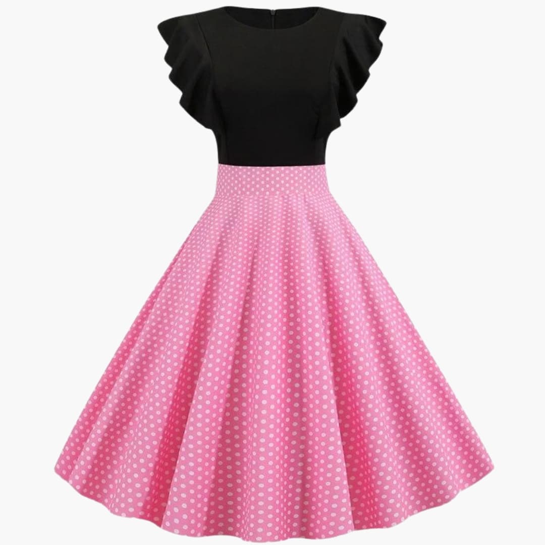 Women's Sleeveless Striped Dress Flared Skirt
